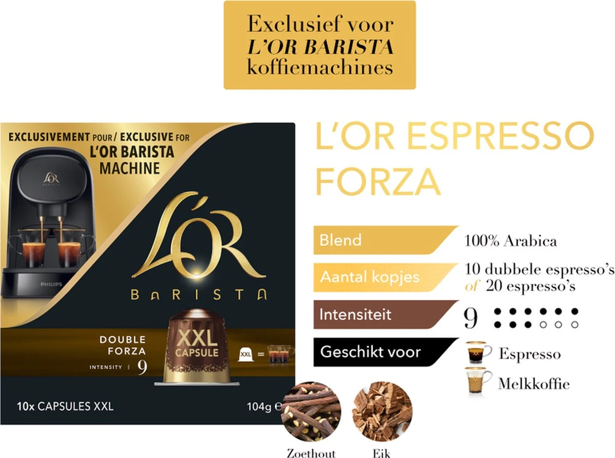 L'OR BARISTA XXL Forza (9) - 5 X 10 Koffiecups 5 L'OR BARISTA XXL Forza (9) - 5 X 10 Koffiecups - Afbeelding 5