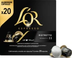 L'OR Espresso Ristretto Koffiecups - Intensiteit 11/12 - 10 X 20 Capsules -Monin Verkoopwinkel 1200x975 1