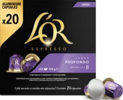 L'OR Lungo Profondo Koffiecups - Intensiteit 8/12 - 10 X 20 Capsules 14 L'OR Lungo Profondo Koffiecups - Intensiteit 8/12 - 10 X 20 Capsules -Monin Verkoopwinkel 1200x975