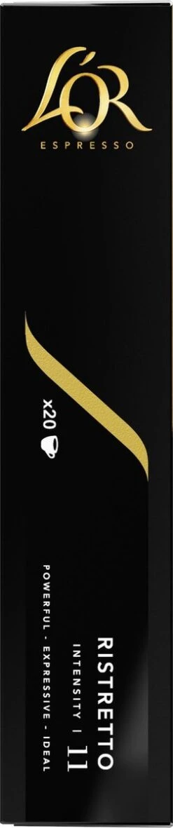 L'OR Espresso Ristretto Koffiecups - Intensiteit 11/12 - 10 X 20 Capsules -Monin Verkoopwinkel 251x1200