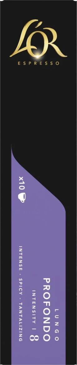L'OR Lungo Profondo Koffiecups - Intensiteit 8/12 - 10 X 10 Capsules -Monin Verkoopwinkel 255x1200 4