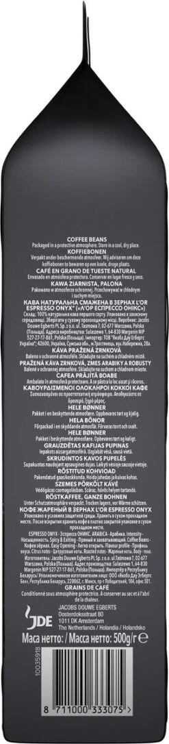 L'OR Espresso Onyx Koffiebonen (12) - 4 X 500 Gram -Monin Verkoopwinkel 273x1200