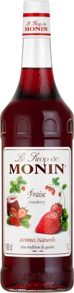 Monin Aardbei Koffie Siroop Fles 1 Liter 1 Monin Aardbei Koffie Siroop Fles 1 Liter