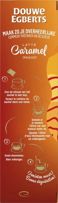 Douwe Egberts Verwenkoffie Latte Caramel Oploskoffie - 5 X 8 Zakjes 16 Douwe Egberts Verwenkoffie Latte Caramel Oploskoffie - 5 X 8 Zakjes -Monin Verkoopwinkel 343x1200 2