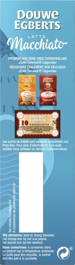 Douwe Egberts Verwenkoffie Latte Macchiato Oploskoffie - 5 X 8 Zakjes -Monin Verkoopwinkel 343x1200