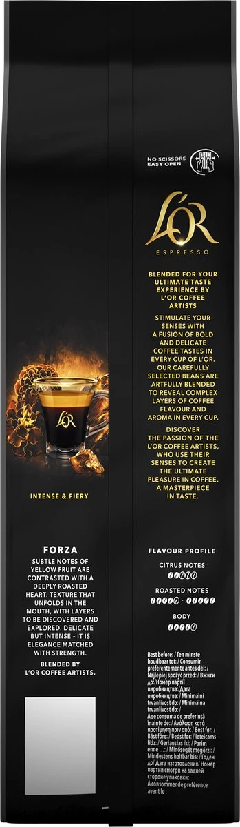 L'OR Espresso Forza Koffiebonen (9) - 4 X 500 Gram 2 L'OR Espresso Forza Koffiebonen (9) - 4 X 500 Gram - Afbeelding 2