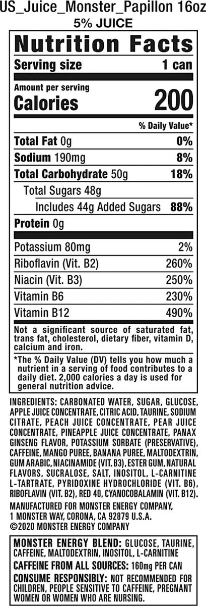 Monster Energy - Energiedrank - Promopakket - 24 Stuks - Monster Juiced Monarch 3 Monster Energy - Energiedrank - Promopakket - 24 Stuks - Monster Juiced Monarch - Afbeelding 3