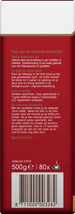 Douwe Egberts Aroma Rood Grove Maling Filterkoffie - 6 X 500 Gram -Monin Verkoopwinkel 421x1200 1