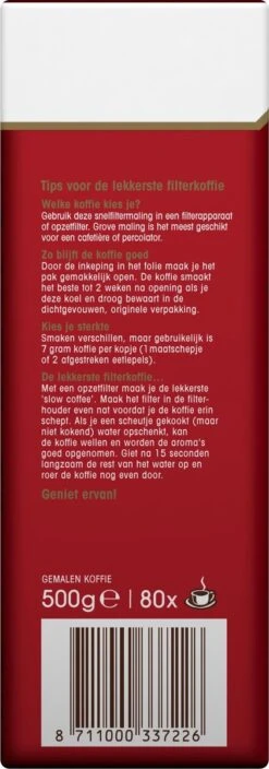 Douwe Egberts Aroma Rood Donker Filterkoffie - 6 X 500 Gram -Monin Verkoopwinkel 421x1200 5