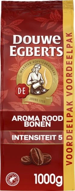 Douwe Egberts Aroma Rood Koffiebonen - 4 X 1000 Gram - Extra Grote Verpakking -Monin Verkoopwinkel 472x1200