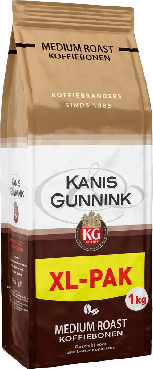 Kanis & Gunnink Medium Roast Koffiebonen - 4 X 1000 Gram - Voordeelverpakking 5 Kanis & Gunnink Medium Roast Koffiebonen - 4 X 1000 Gram - Voordeelverpakking - Afbeelding 5