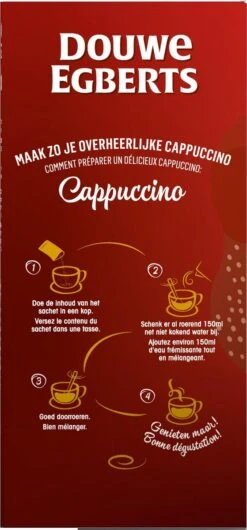 Douwe Egberts Verwenkoffie Cappuccino Oploskoffie - 5 X 10 Zakjes -Monin Verkoopwinkel 559x1200 2