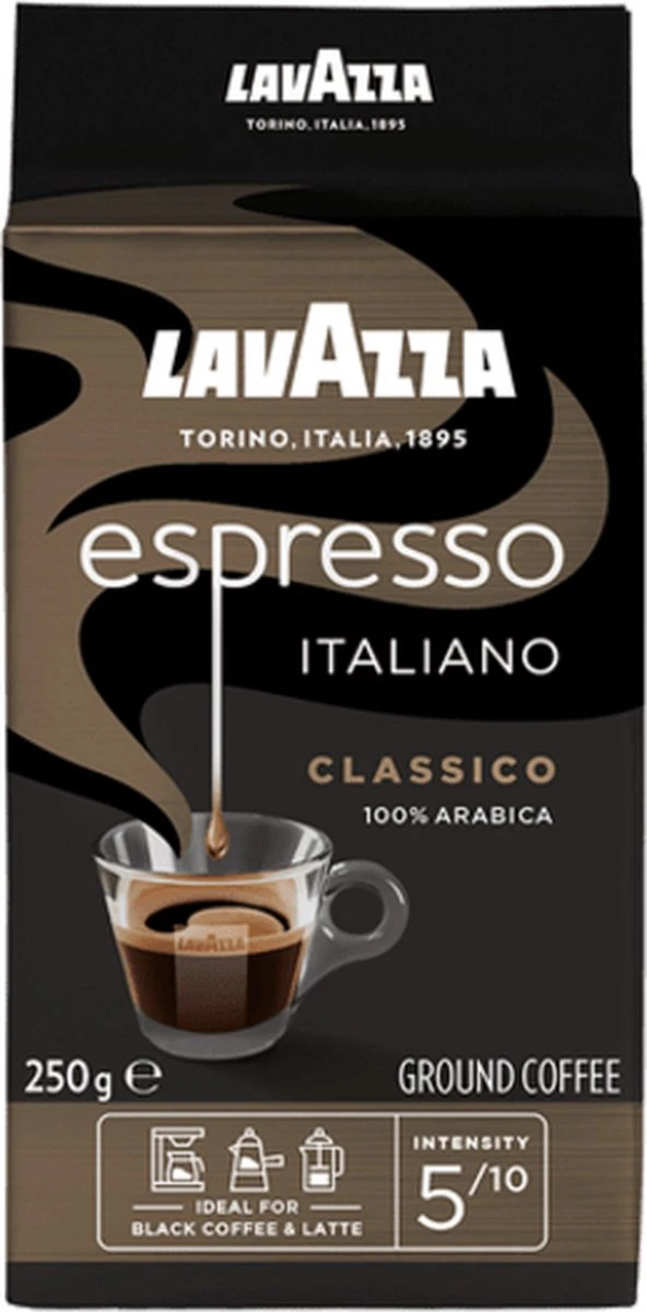 Lavazza Espresso Italiano Classico Gemalen / Filterkoffie - 8 X 250 Gram 6 Lavazza Espresso Italiano Classico Gemalen / Filterkoffie - 8 X 250 Gram - Afbeelding 6