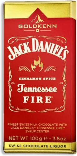 Jack Daniel's Tennessee Fire - Cinnamon Spice - Melkchocoladereep - Netto 100 Gram -Monin Verkoopwinkel 594x1200 1