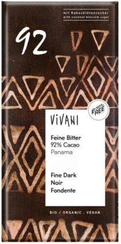 Pure Chocolade 92% Vivani - Tablet 80 Gram - Biologisch 8 Pure Chocolade 92% Vivani - Tablet 80 Gram - Biologisch -Monin Verkoopwinkel 597x1200