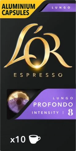 L'OR Lungo Profondo Koffiecups - Intensiteit 8/12 - 10 X 10 Capsules -Monin Verkoopwinkel 607x1200 3