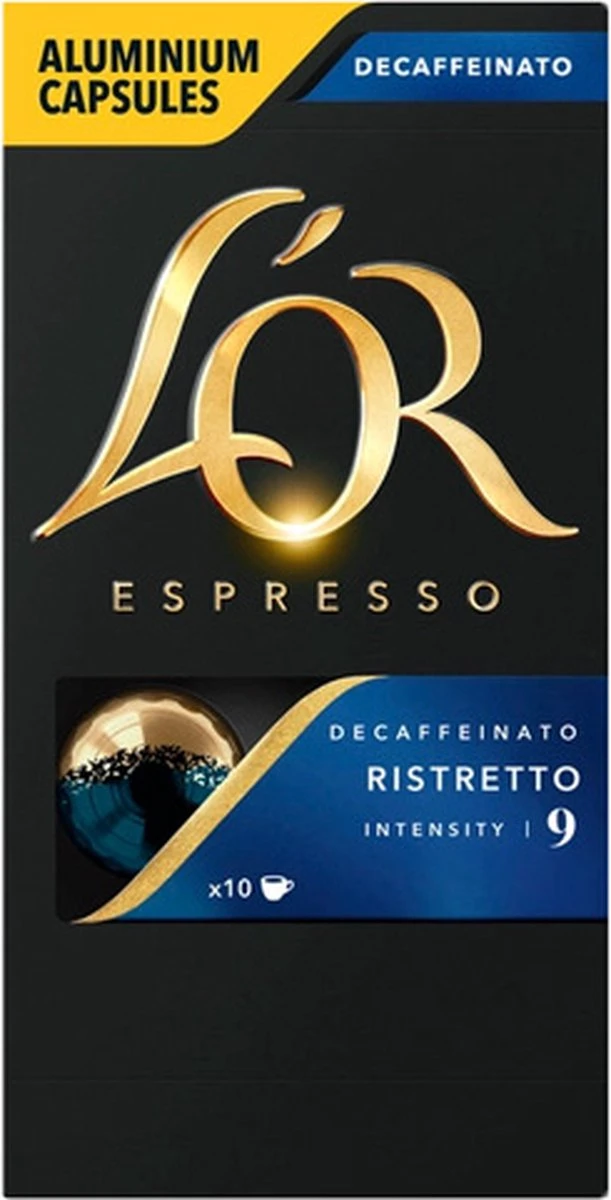 L'OR Espresso Ristretto Decaffeinato - Intensiteit 9/12 - 10 X 10 Capsules 11 L'OR Espresso Ristretto Decaffeinato - Intensiteit 9/12 - 10 X 10 Capsules - Afbeelding 11