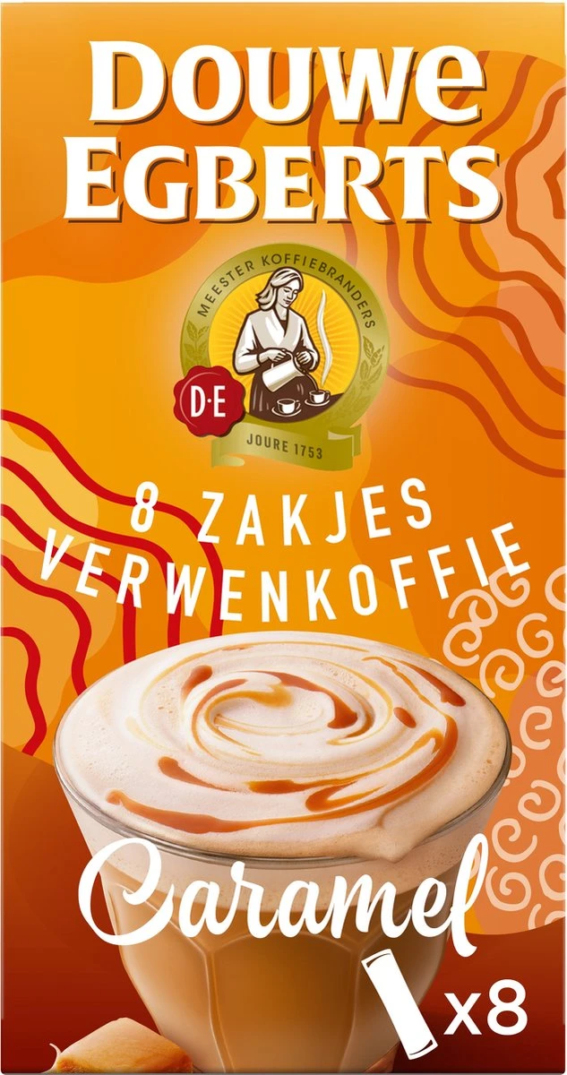 Douwe Egberts Verwenkoffie Latte Caramel Oploskoffie - 5 X 8 Zakjes 7 Douwe Egberts Verwenkoffie Latte Caramel Oploskoffie - 5 X 8 Zakjes - Afbeelding 7