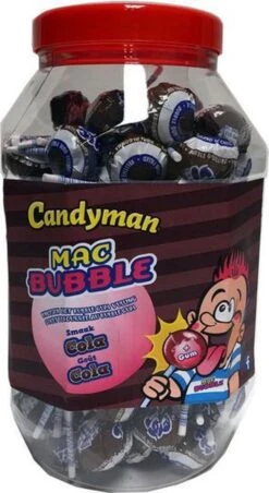 Candyman Mac Bubble Cola Lolly's 100 Stuks