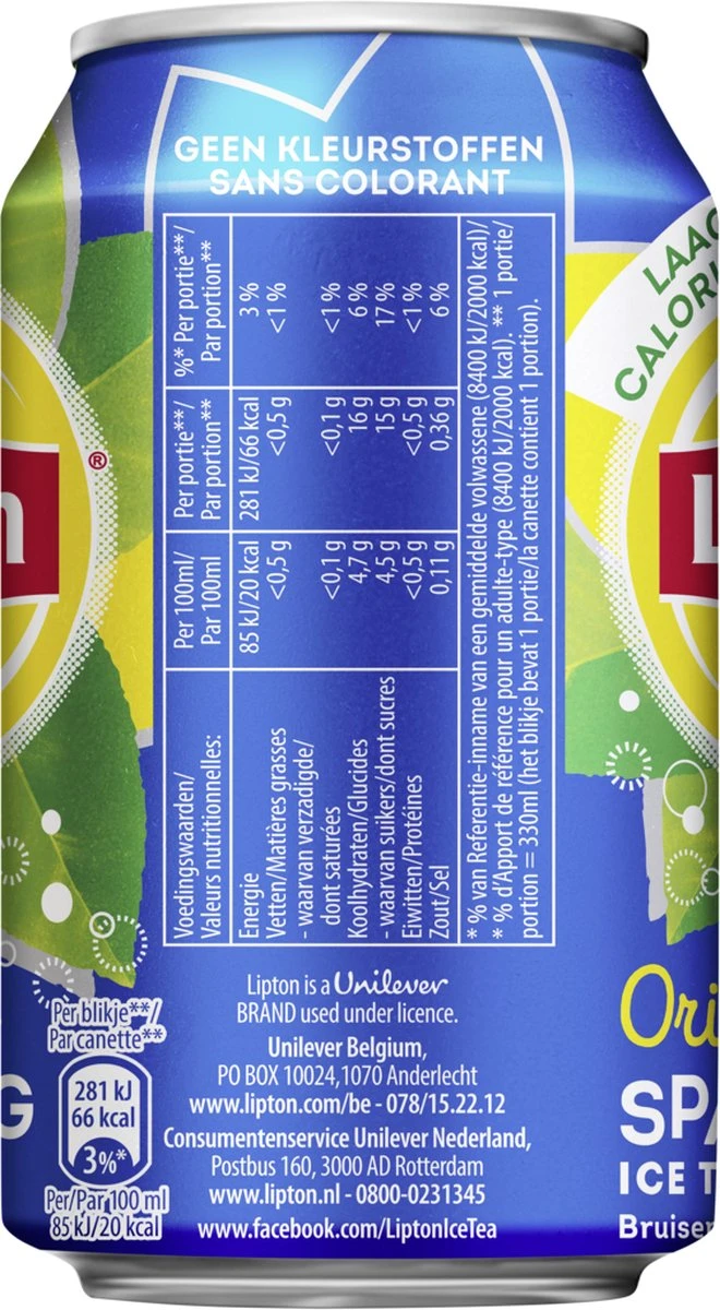 Lipton Ice Tea Sparkling - 24 X 330ml - Voordeelverpakking 2 Lipton Ice Tea Sparkling - 24 X 330ml - Voordeelverpakking - Afbeelding 2