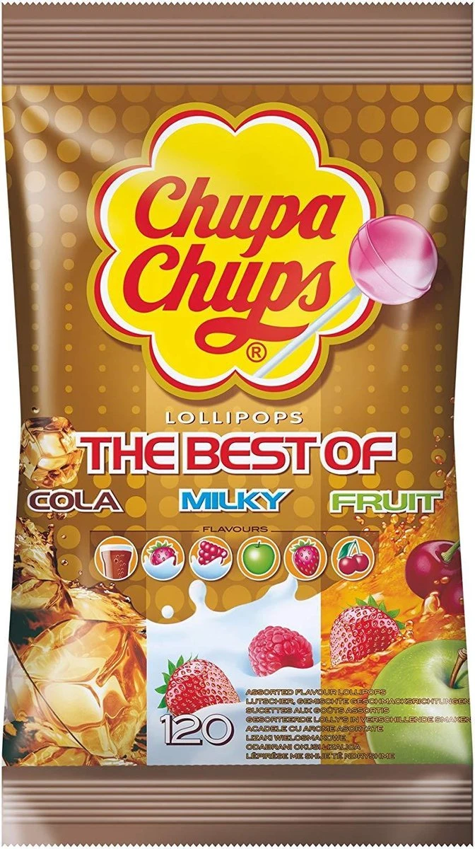 Chupa Chups The Best Of Lollipops - 120 Stuks 1 Chupa Chups The Best Of Lollipops - 120 Stuks