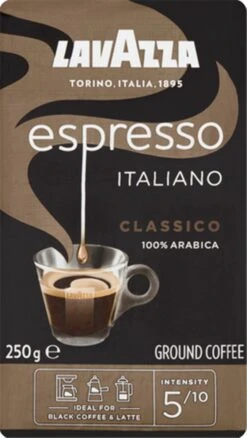 Lavazza Espresso Italiano Classico Gemalen / Filterkoffie - 8 X 250 Gram 10 Lavazza Espresso Italiano Classico Gemalen / Filterkoffie - 8 X 250 Gram -Monin Verkoopwinkel 676x1200