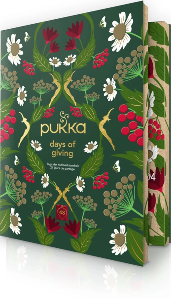 Pukka Thee Hardcover Biologische Kerst Adventskalender 2022, Perfect Als Kerstcadeau - 48 Zakjes - 1 Kalender 5 Pukka Thee Hardcover Biologische Kerst Adventskalender 2022, Perfect Als Kerstcadeau - 48 Zakjes - 1 Kalender - Afbeelding 5