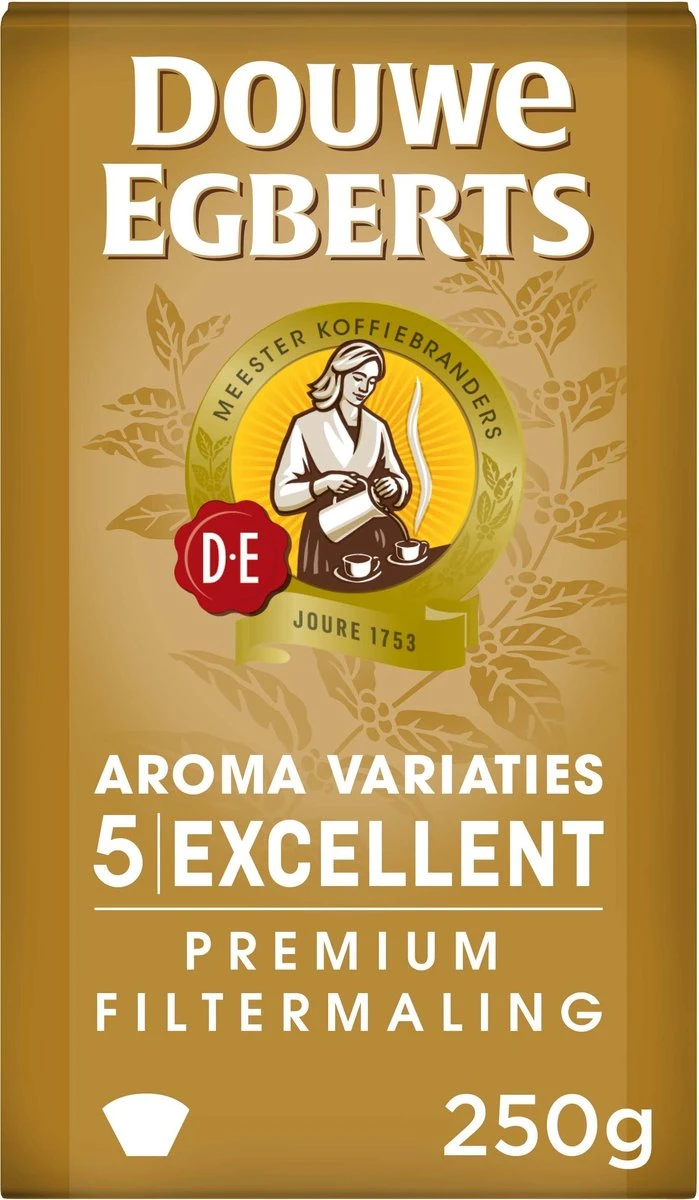 Douwe Egberts Excellent - Filterkoffie - 12 X 250 Gram 7 Douwe Egberts Excellent - Filterkoffie - 12 X 250 Gram - Afbeelding 7