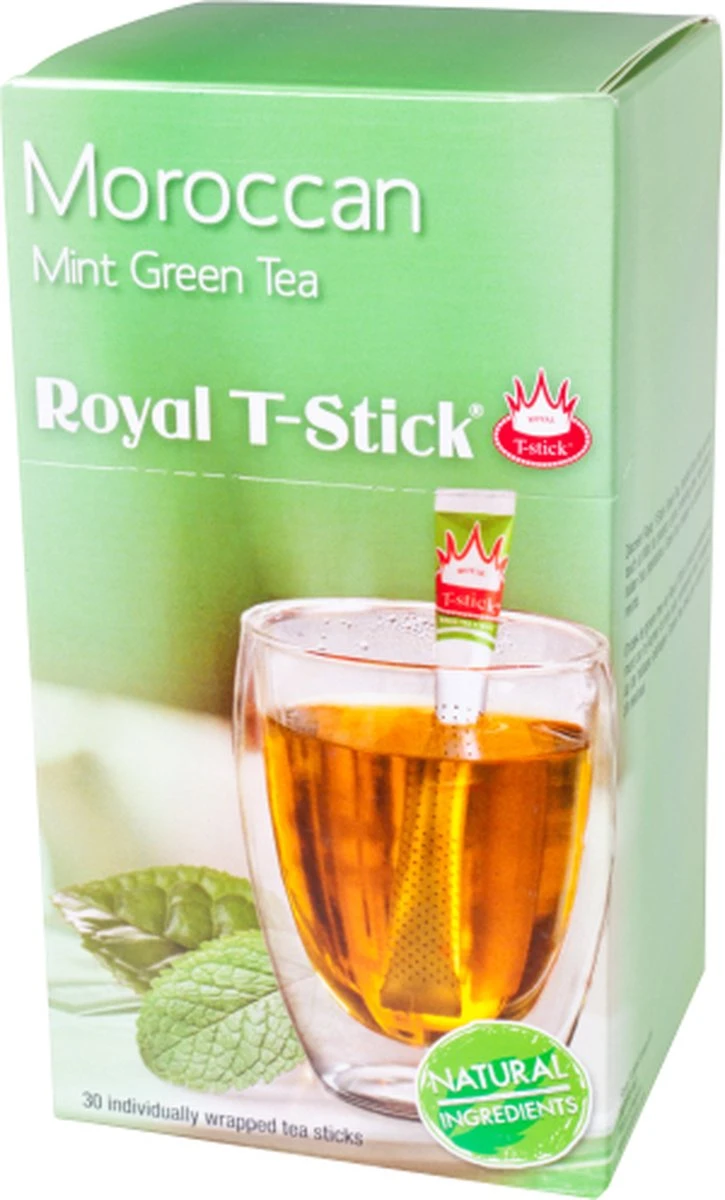 Royal T Stick Marokkaanse Munt Groene Thee (30 Stuks) 3 Royal T Stick Marokkaanse Munt Groene Thee (30 Stuks) - Afbeelding 3