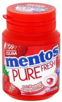 Mentos Suikervrije Kauwgom - Pure Fresh Aardbei - 6 Doosjes -Monin Verkoopwinkel 733x1200