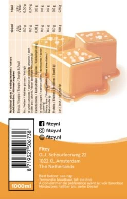 Fitcy | Koffiesiroop | Salted Caramel | Barista Syrup | Zero | Vegan | Vetvrij | Suikervrij | Keto-vriendelijk | Koffie | Siroop | MET DOSEERPOMP | 1L -Monin Verkoopwinkel 764x1200