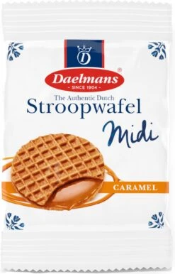 Daelmans Midi Stroopwafels - Doos 150 X 1 Stuks (per 1 Verpakt) - 15 Gram Per Koek -Monin Verkoopwinkel 768x1200