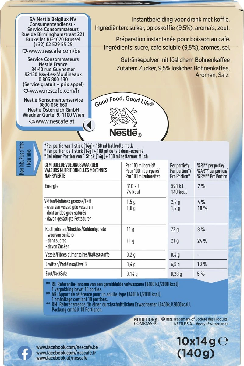 Nescafé Frappé Oploskoffie - 5 Doosjes à 10 Zakjes 2 Nescafé Frappé Oploskoffie - 5 Doosjes à 10 Zakjes - Afbeelding 2