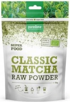 Purasana Matcha Classic Raw Powder 75 Gram -Monin Verkoopwinkel 830x1200