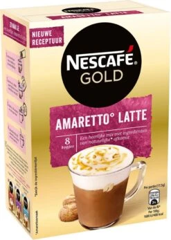 Nescafé Gold Amaretto Latte Oploskoffie - 6 Doosjes à 8 Zakjes 10 Nescafé Gold Amaretto Latte Oploskoffie - 6 Doosjes à 8 Zakjes -Monin Verkoopwinkel 855x1200 3