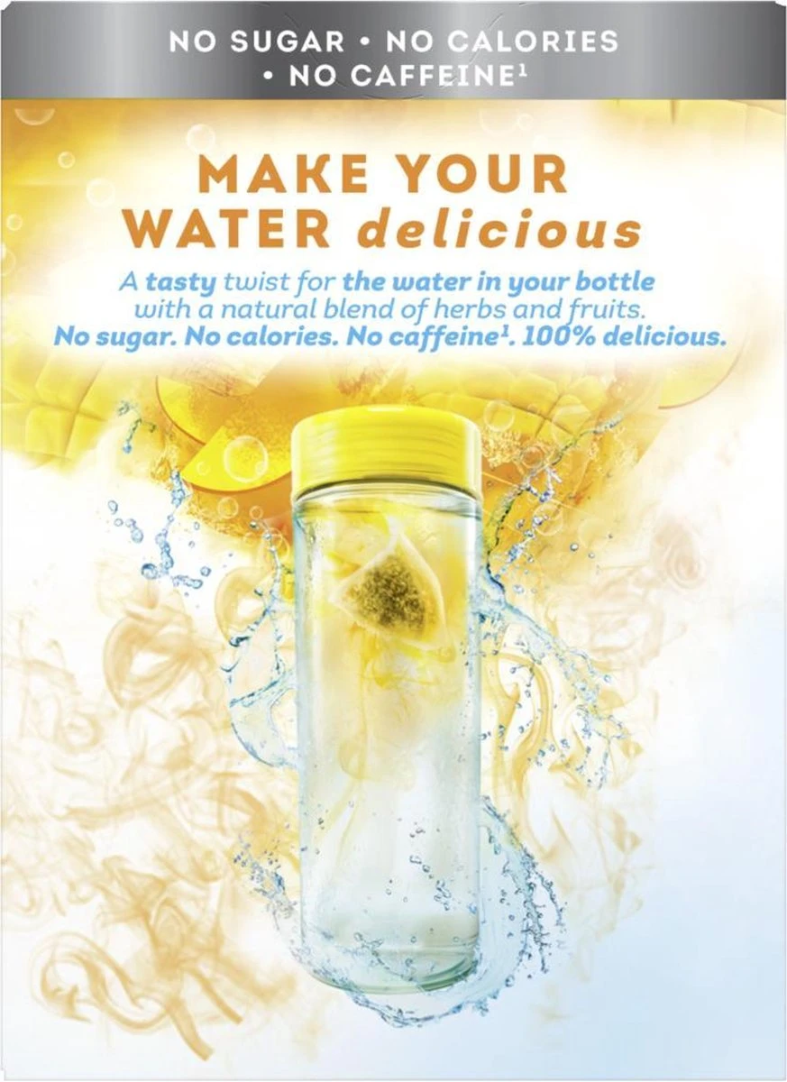 Lipton Cold Infuse Rooibos & Mango, Smaak Voor Koud Water Zonder Suiker En Calorieën - 6 X 10 Zakjes - NL-BIO-01 3 Lipton Cold Infuse Rooibos & Mango, Smaak Voor Koud Water Zonder Suiker En Calorieën - 6 X 10 Zakjes - NL-BIO-01 - Afbeelding 3