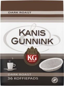 Kanis & Gunnink Dark Roast Koffiepads - 10 X 36 Pads -Monin Verkoopwinkel 894x1200 1