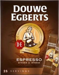 Douwe Egberts Espresso Sticks Oploskoffie - 6 X 25 Zakjes -Monin Verkoopwinkel 954x1200