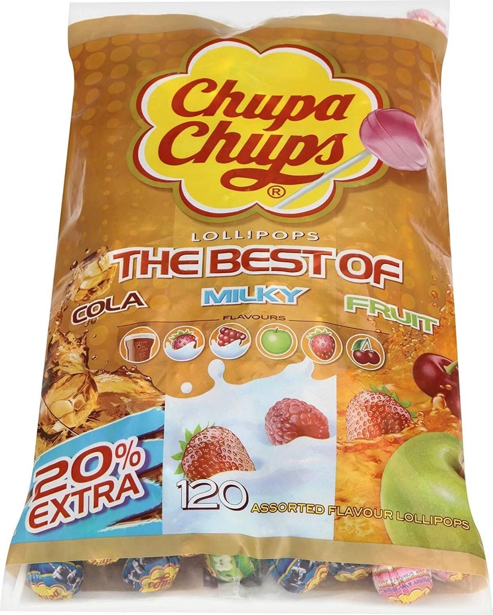 Chupa Chups The Best Of Lollipops - 120 Stuks 2 Chupa Chups The Best Of Lollipops - 120 Stuks - Afbeelding 2