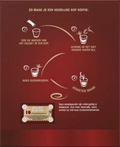 Douwe Egberts Aroma Rood Sticks Oploskoffie - 6 X 25 Zakjes -Monin Verkoopwinkel 981x1200 2