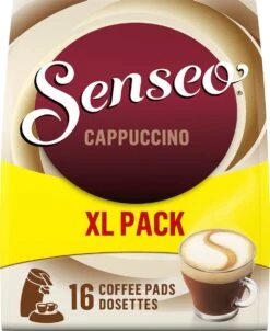 Senseo Cappuccino Koffiepads - 2/9 Intensiteit - 4 X 16 Pads - Voordeelverpakking -Monin Verkoopwinkel 981x1200