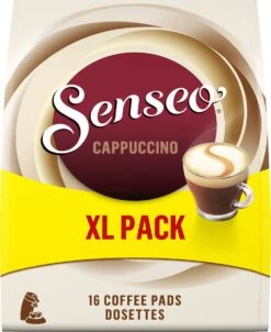 Senseo Cappuccino Koffiepads - 2/9 Intensiteit - 4 X 16 Pads - Voordeelverpakking -Monin Verkoopwinkel 982x1200 1