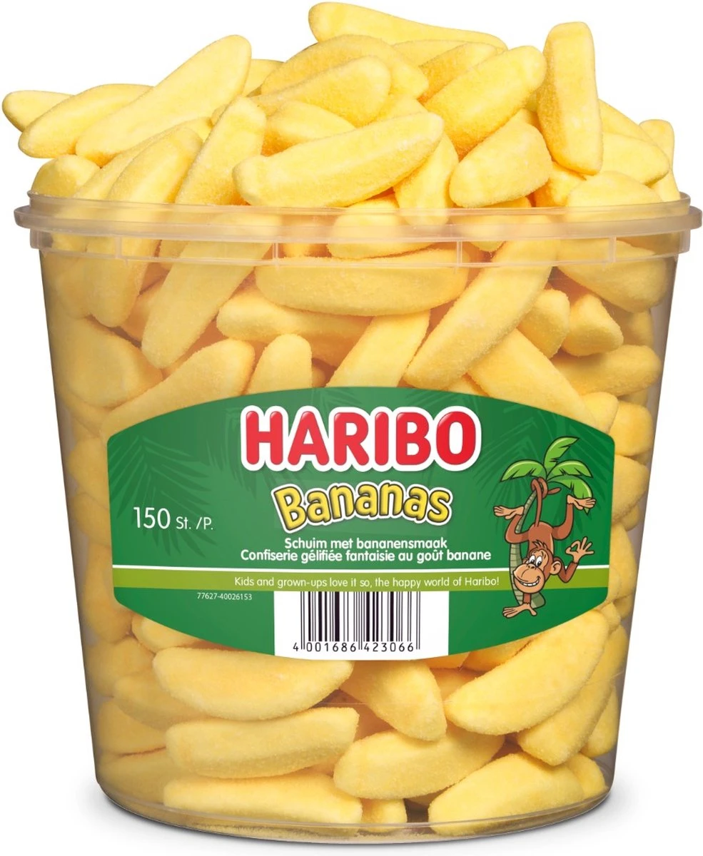 Haribo Gesuikerde Bananen - 150 Stuks 4 Haribo Gesuikerde Bananen - 150 Stuks - Afbeelding 4