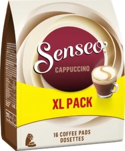 Senseo Cappuccino Koffiepads - 2/9 Intensiteit - 4 X 16 Pads - Voordeelverpakking -Monin Verkoopwinkel 990x1200